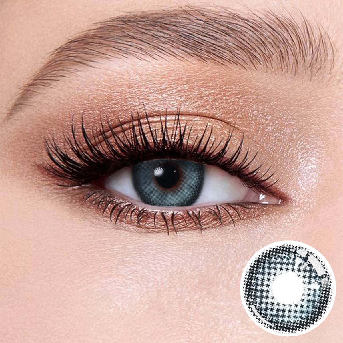 Wooeye Peach Blue Contact Lenses | 1 Year