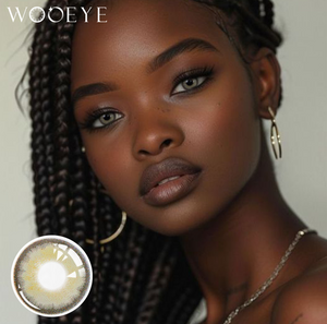 Model wearing Diamond Brown II Contact Lenses