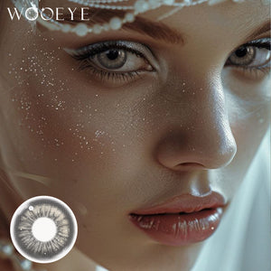 Model wearing Jennie Grey I Contact Lenses