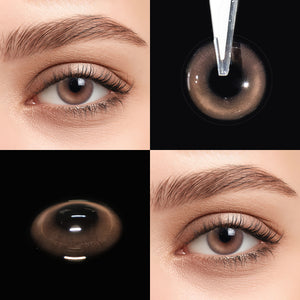 Brown eyes wearing Coffee Brown I Contact Lenses