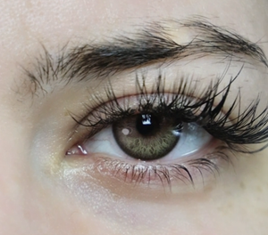 Close-up of eyes wearing Alice Brown Contact Lenses