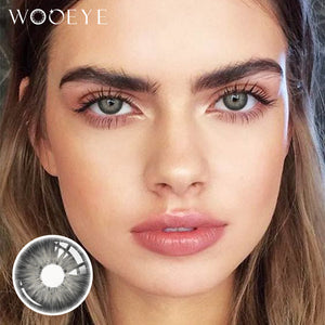 Model wearing Pattaya Grey Contact Lenses