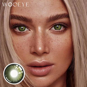 Model wearing Night Green Contact Lenses