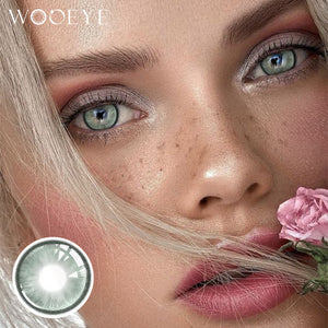 Model wearing Boston Green Contact Lenses