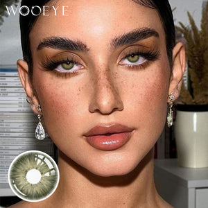 Model wearing Pattaya Green Contact Lenses