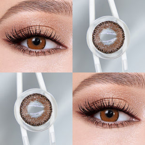 Brown eyes wearing Autumn Sycamore Brown Contact Lenses