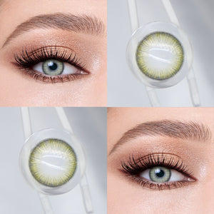 Brown eyes wearing Diamond Brown Contact Lenses