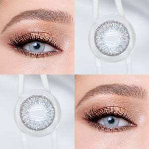 Eye effect wearing Freedom Gray II Contact Lenses