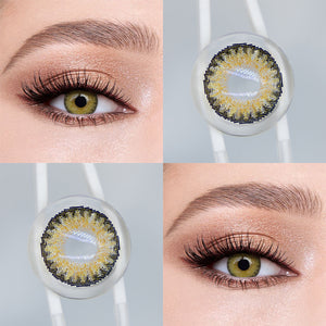 Brown eyes wearing Desert Dreams Brown Contact Lenses