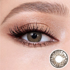 Eye effects of wearing Chocolate Oat Gray Contact Lenses