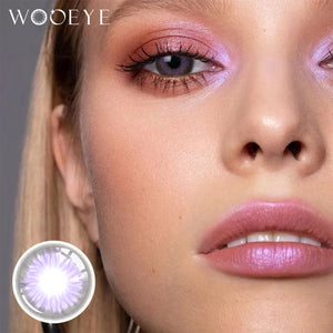 Model wearing Diamond Purple Contact Lenses