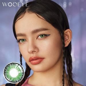Model wearing Forest Green Contact Lenses