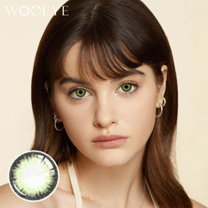 Model wearing Queen Green II Contact Lenses
