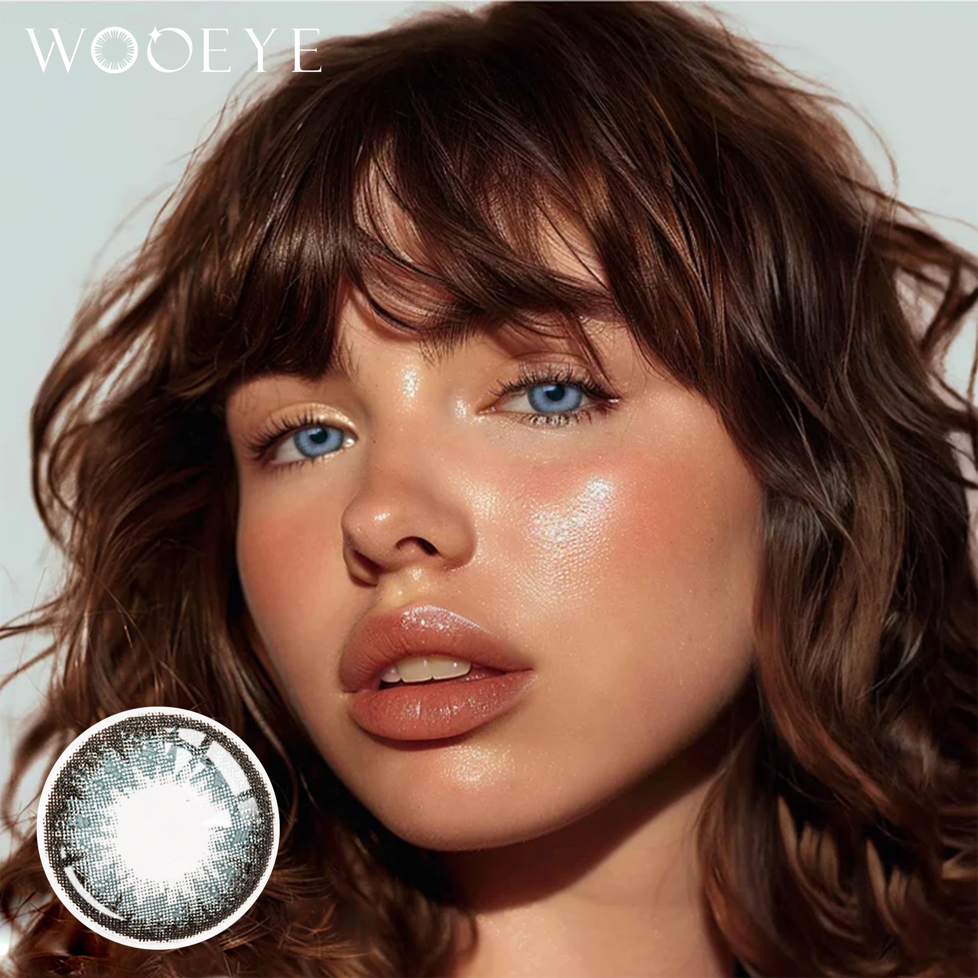 Model wearing Olive Green Contact Lenses