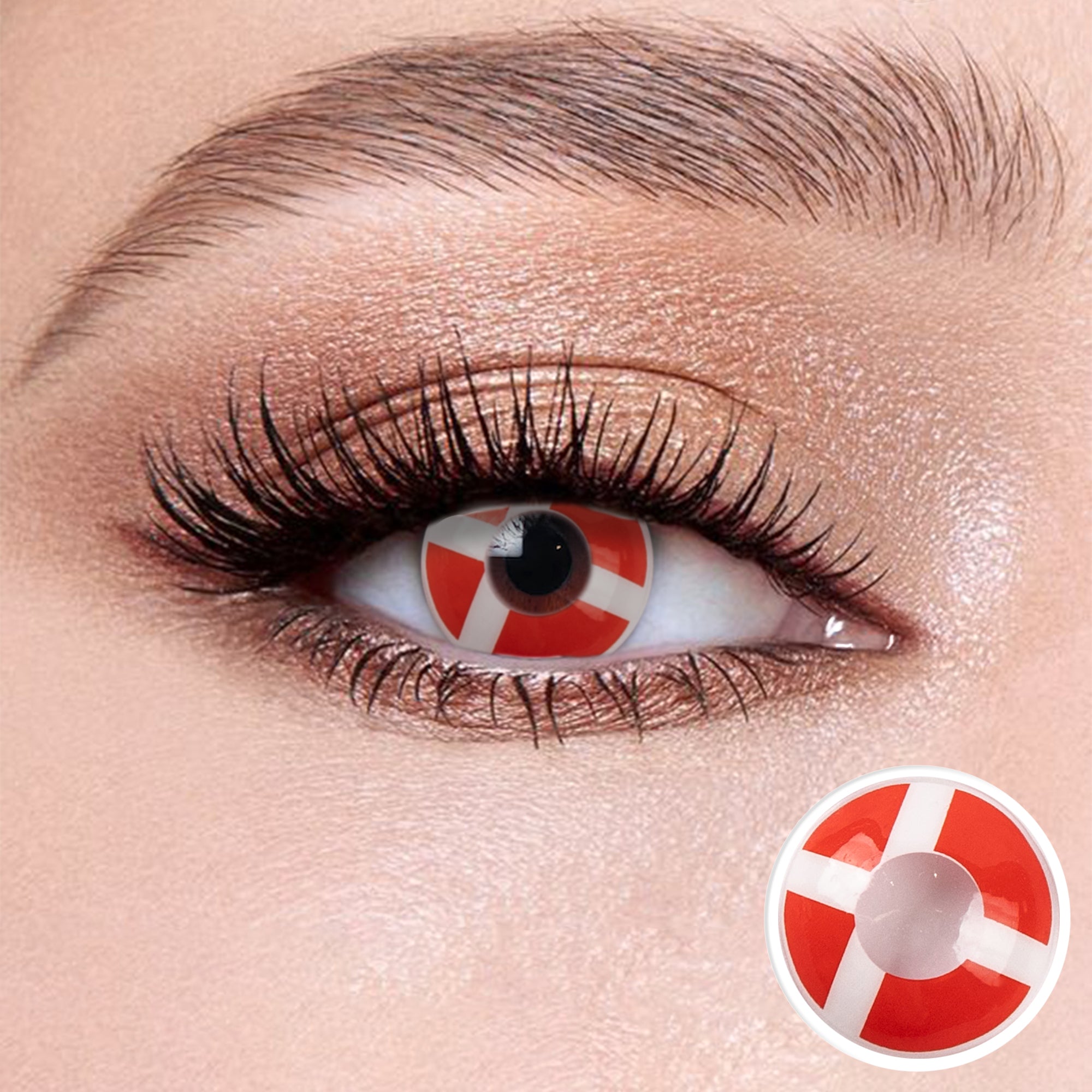 Wooeye Flag Denmark Contact Lenses | 1 Year