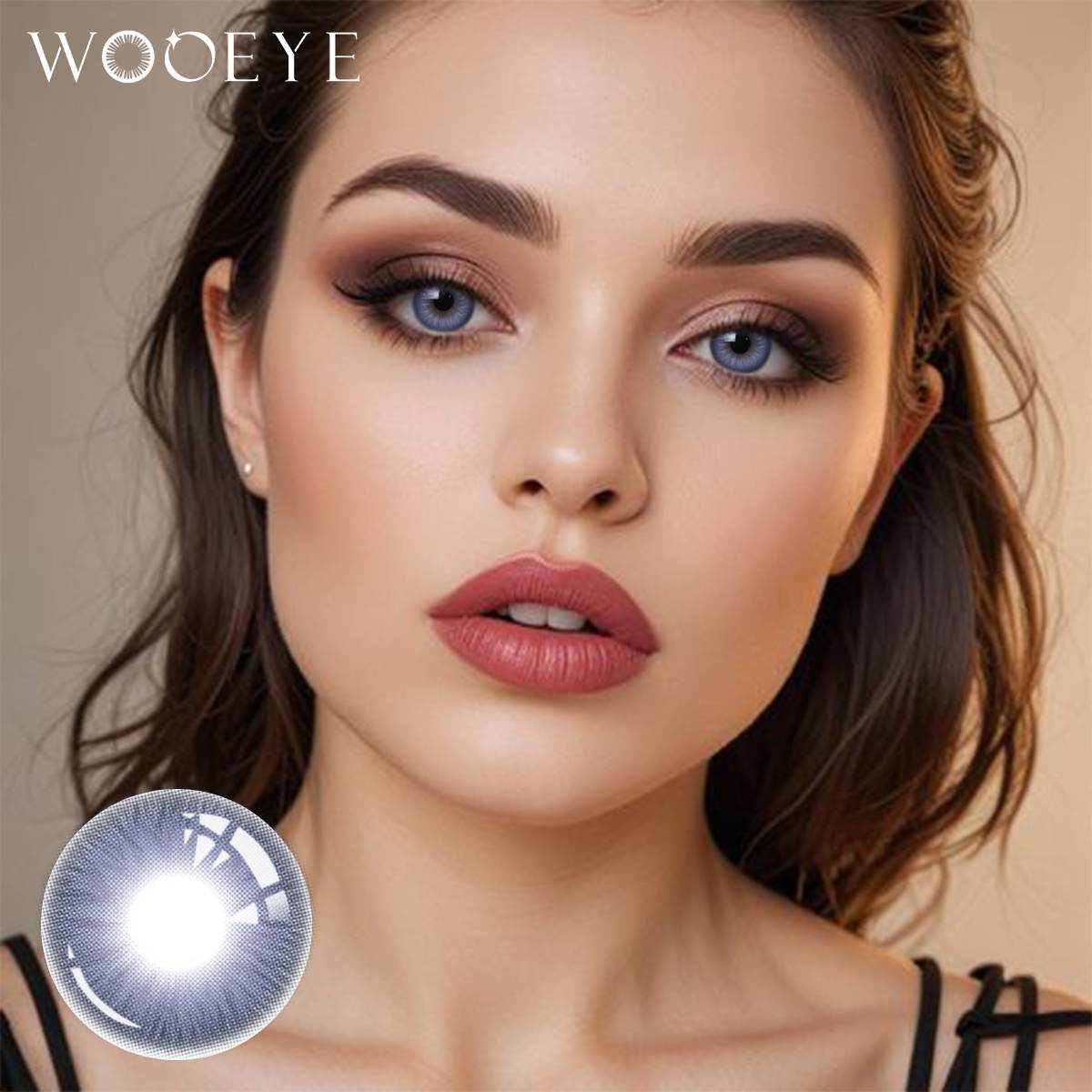 Wooeye Nut Blue Contact Lenses | 1 Year