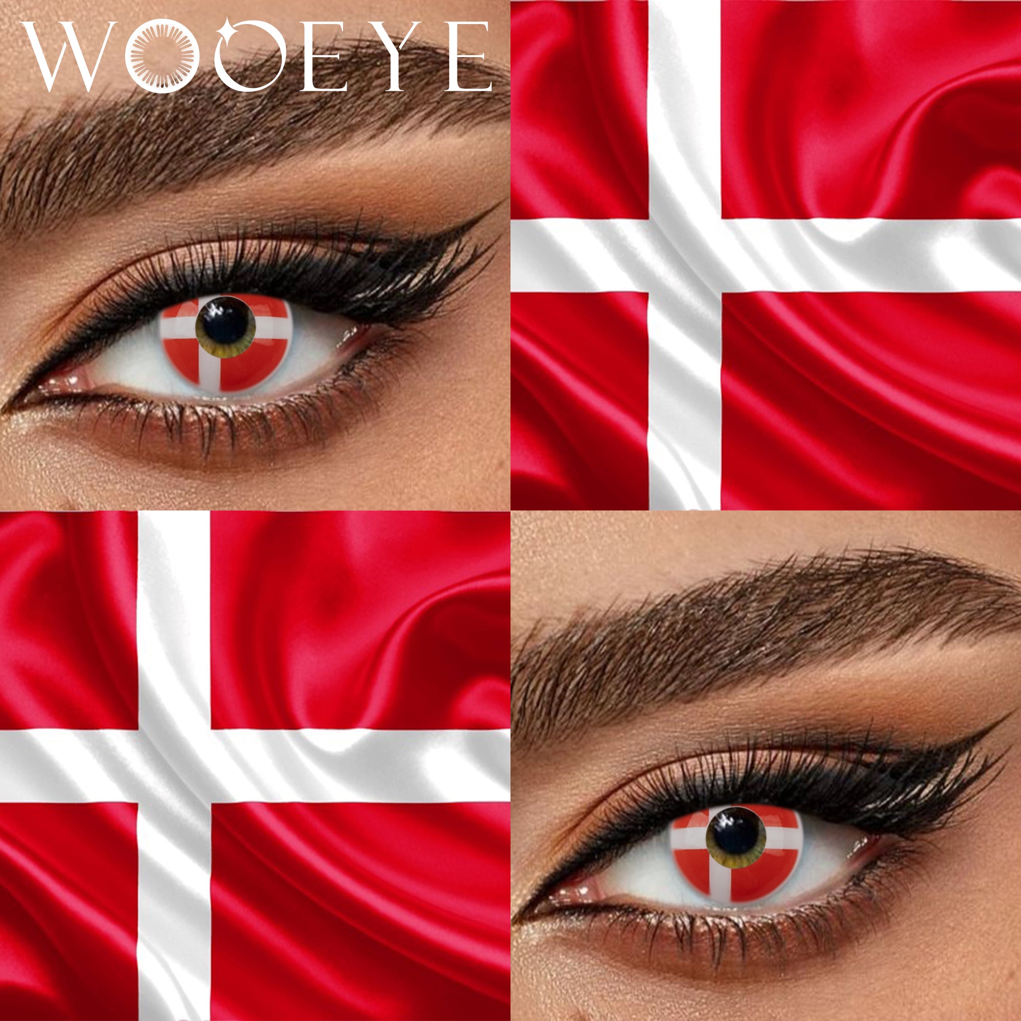 Wooeye Flag Denmark Contact Lenses | 1 Year