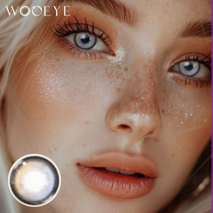 Model wearing Nightfall Seaside Blue Contact Lenses