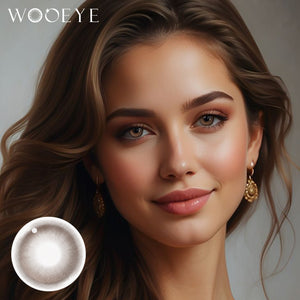 Model wearing Princess Coffe Brown Contact Lenses