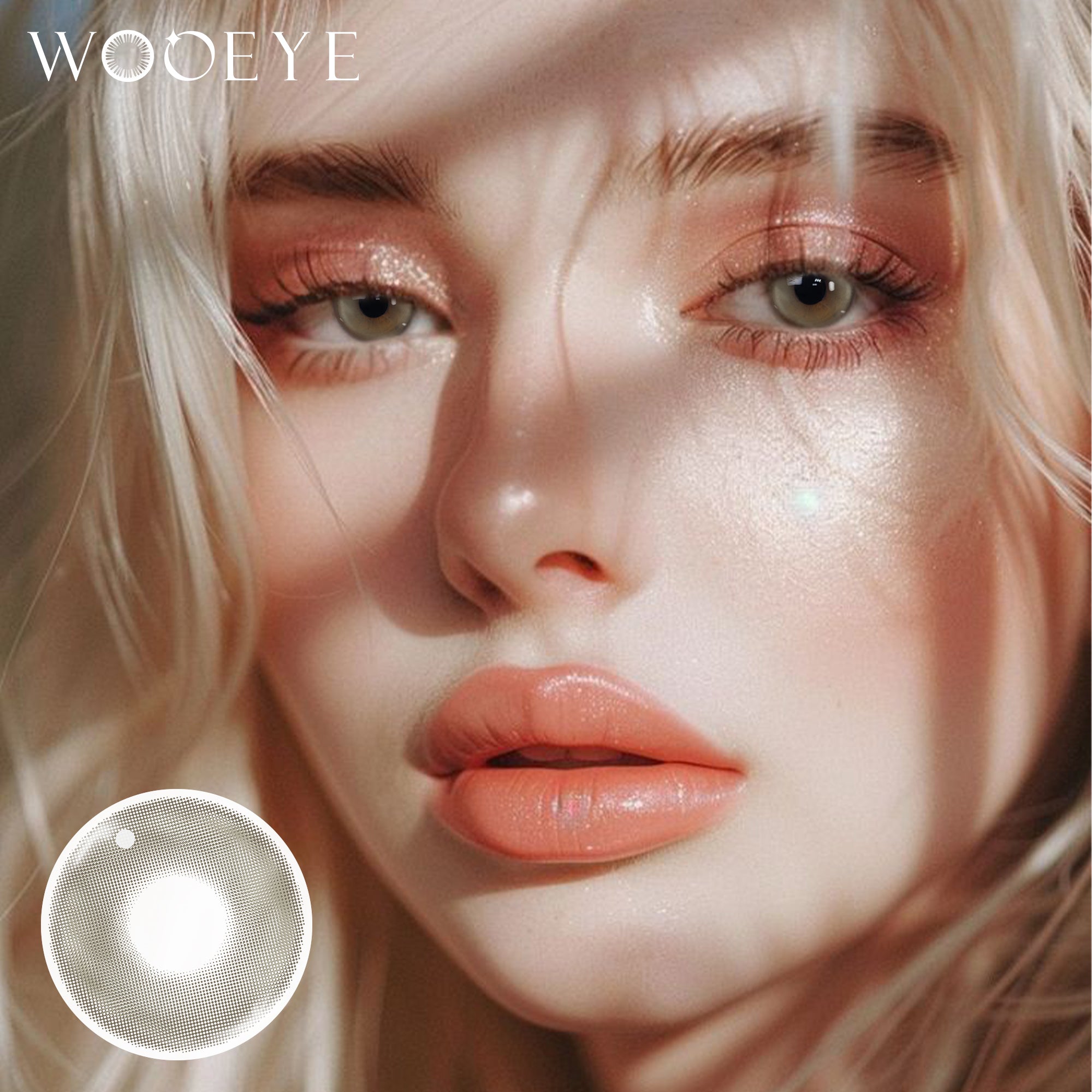 Model wearing Princess Grey Contact Lenses