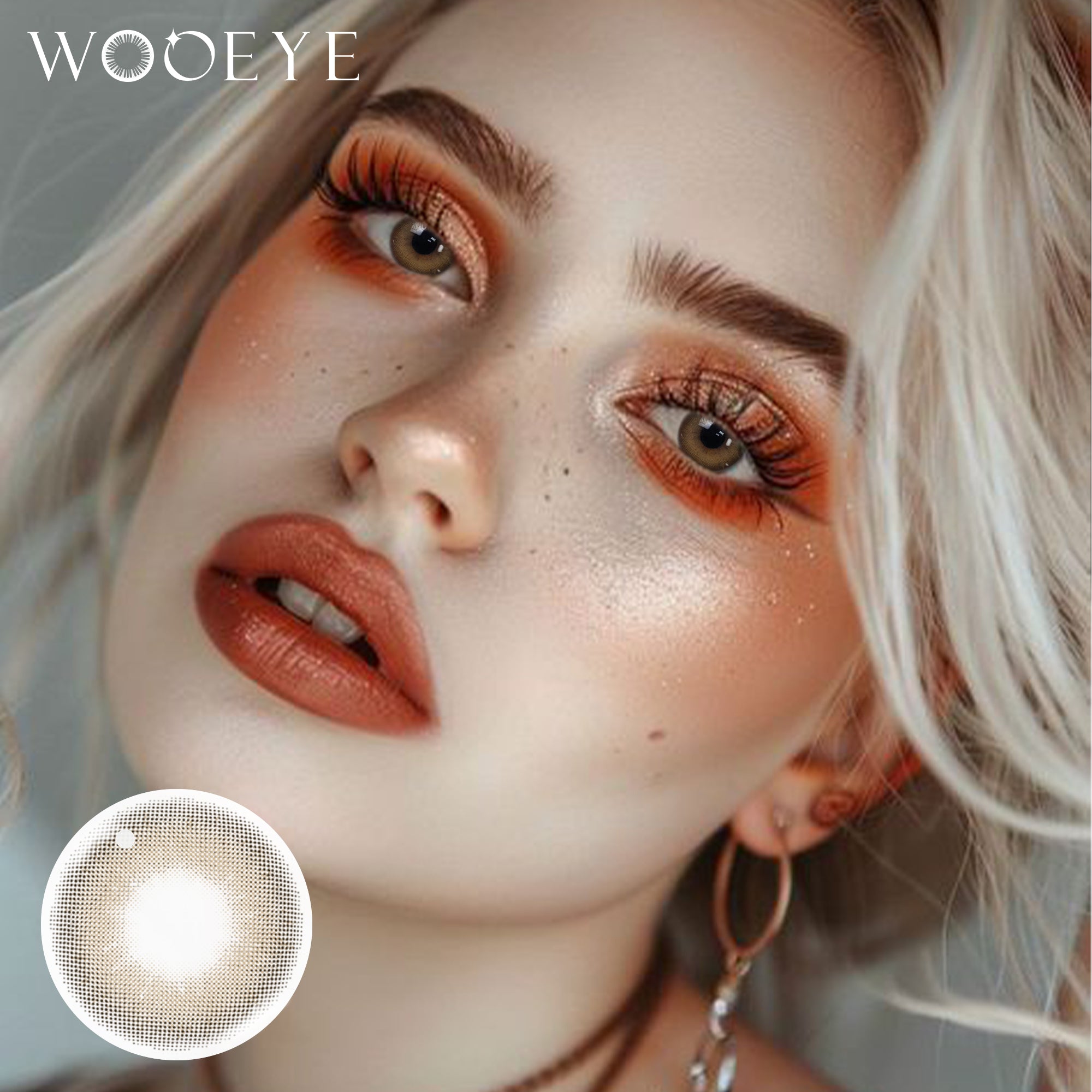 Model wearing Mystery Brown Contact Lenses