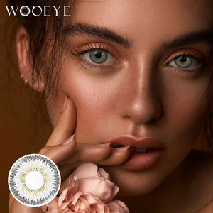 Model wearing Galaxy Gray I Contact Lenses