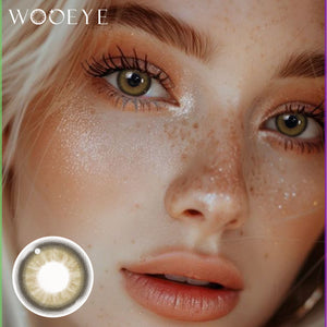 Model wearing Master Brown Contact Lenses