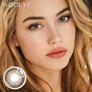 Model wearing Aura Brown Contact Lenses