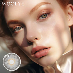 Model wearing Mermaid Grey  Contact Lenses