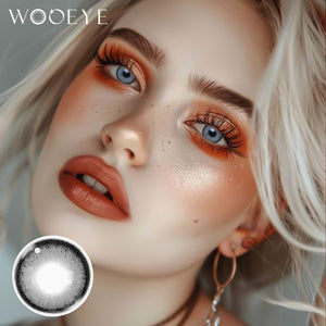 Model wearing Mocha Gray Contact Lenses