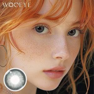 Model wearing Mystery Gray Contact Lenses
