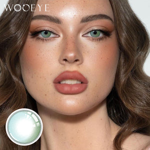 Model wearing Soul Green Contact Lenses