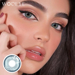 Model wearing Heaven Blue Contact Lenses