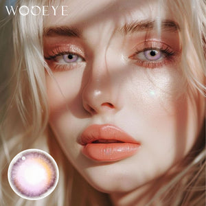Model wearing Sakura Purple Contact Lenses