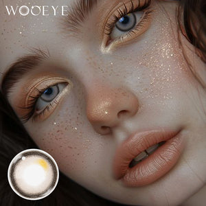 Model wearing Misty Gray Contact Lenses