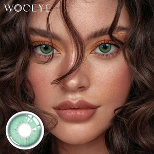 Model wearing Romantic Green Contact Lenses