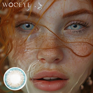 Model wearing Angel Blue Contact Lenses