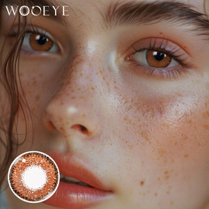 Model wearing Autumn Sycamore Brown Contact Lenses