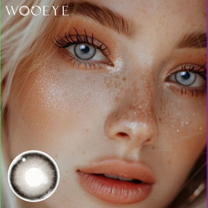 Model wearing Black Pearl Gray Contact Lenses