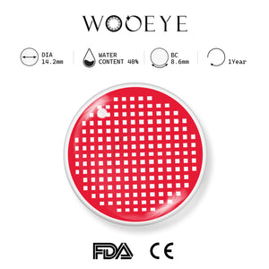 Grid Red Contact Lenses Product Features