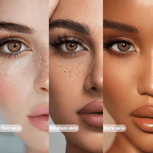Girls of different skin colors wearing Wooeye Cleo Hazel Brown Contact Lenses