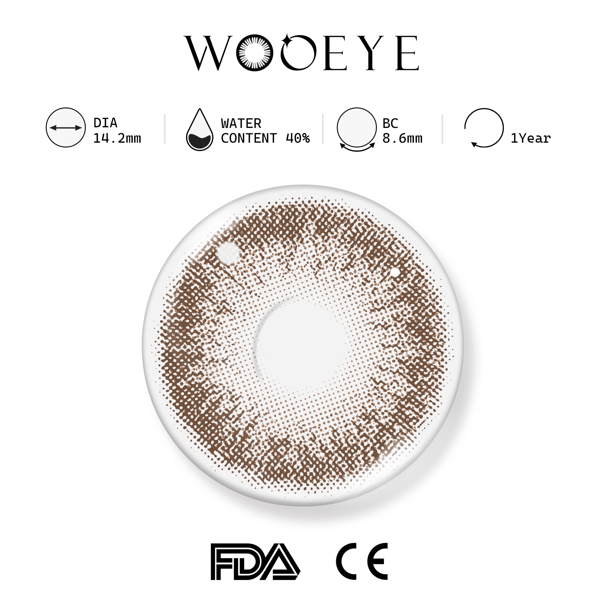 Coffee Gray Contact Lenses Product Features