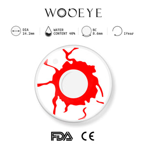 Cosplay White Blood Contact Lenses Product Features