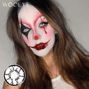 Model wearing Cosplay Sadako Contact Lenses