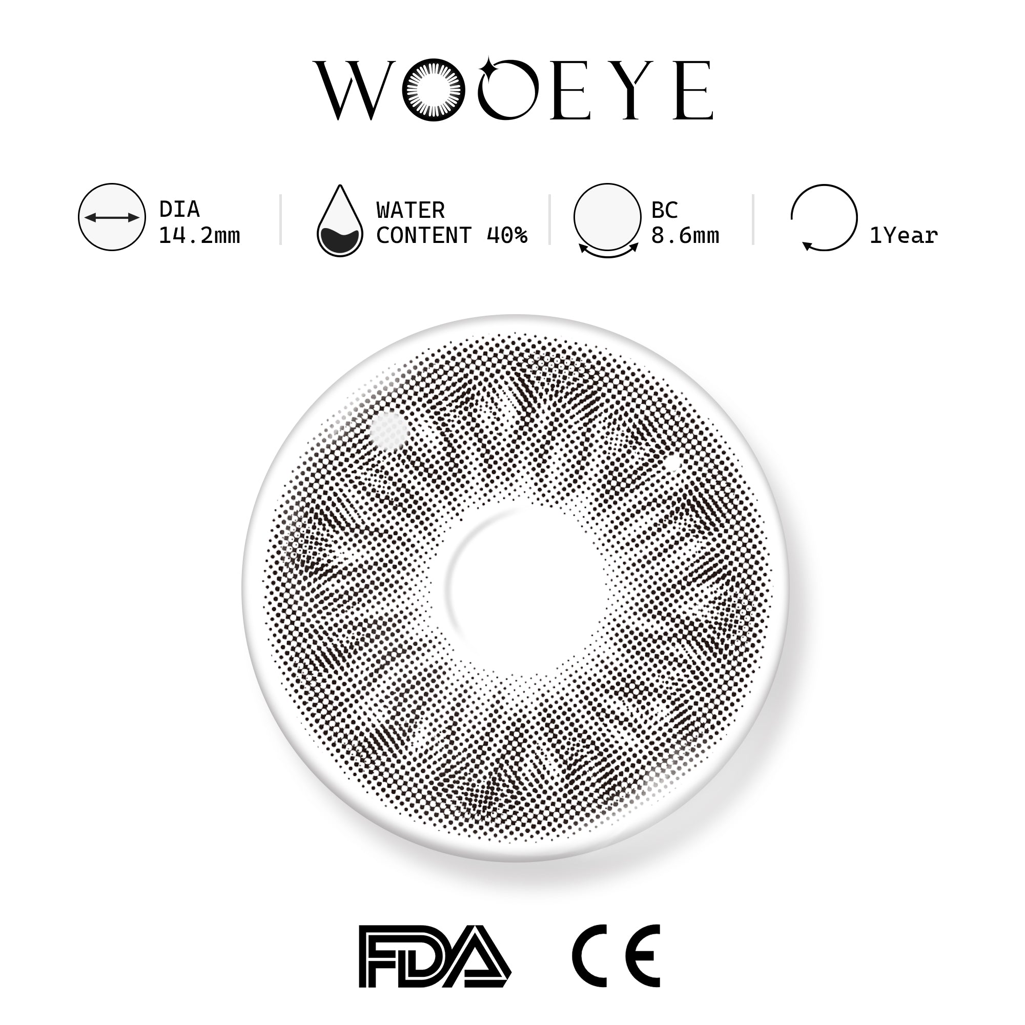 Diamond Gray Contact Lenses Product Features