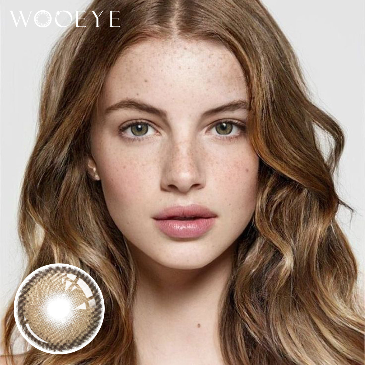 Model wearing Diamond Brown I Contact Lenses