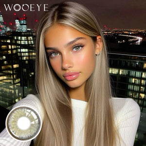 Model wearing Diamond Brown II Contact Lenses