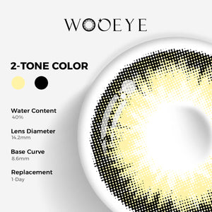 Queen Brown I Contact Lenses Color Contacts specifications: 14.2mm diameter, 8.6mm base curve, and 40% water content for daily comfort.