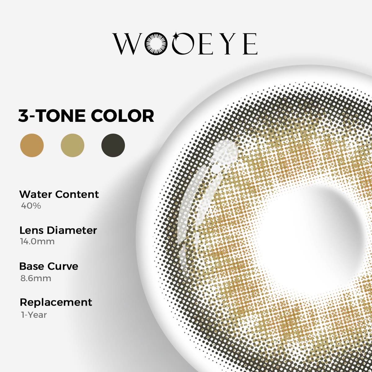 Wooeye Taylor Brown Contact Lenses | 1 Year