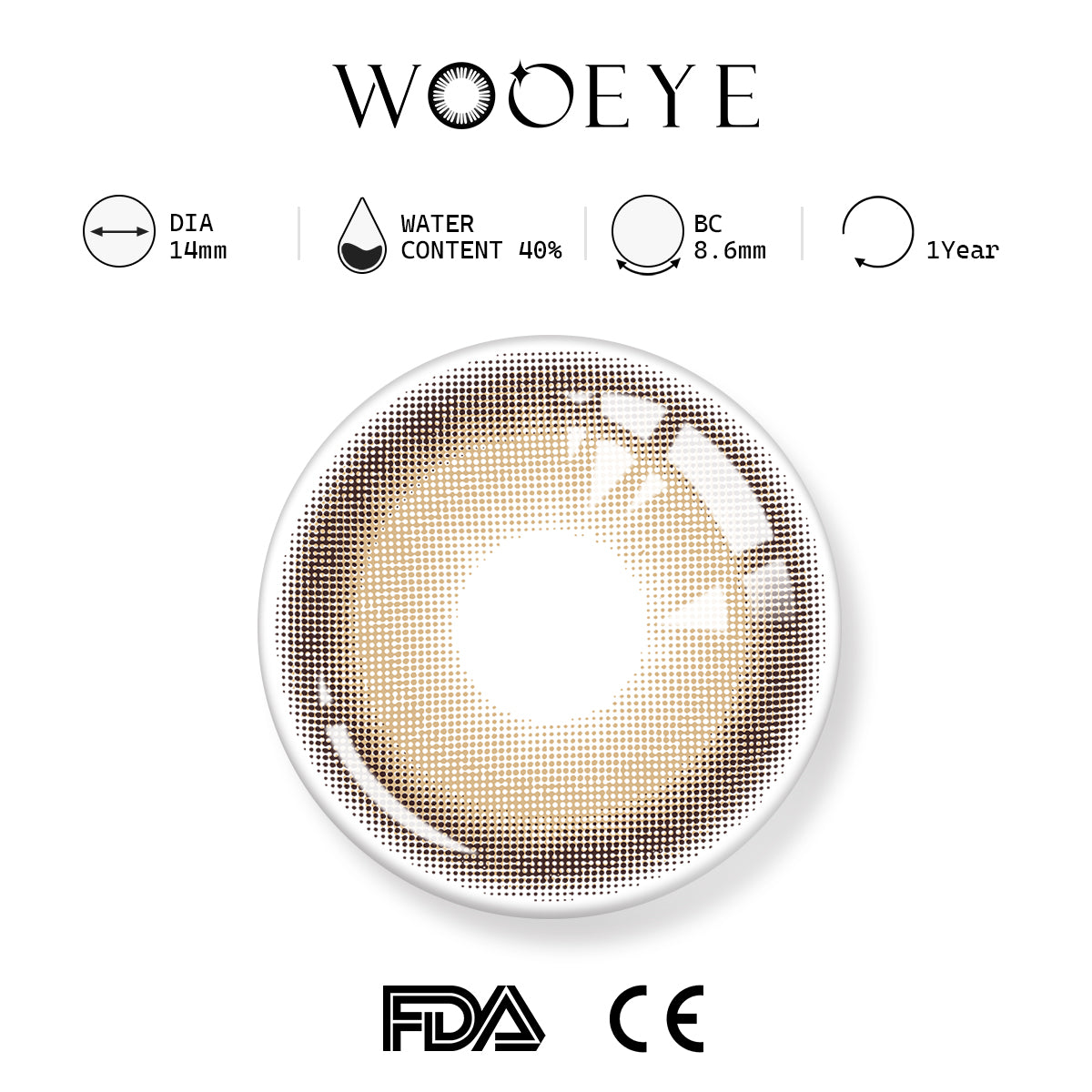 Glass Brown Contact Lenses  Product Features